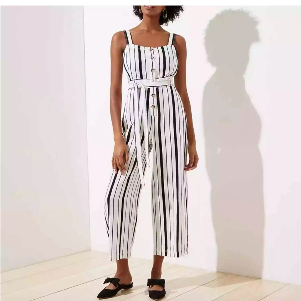 LOFT jumpsuit size 6 striped